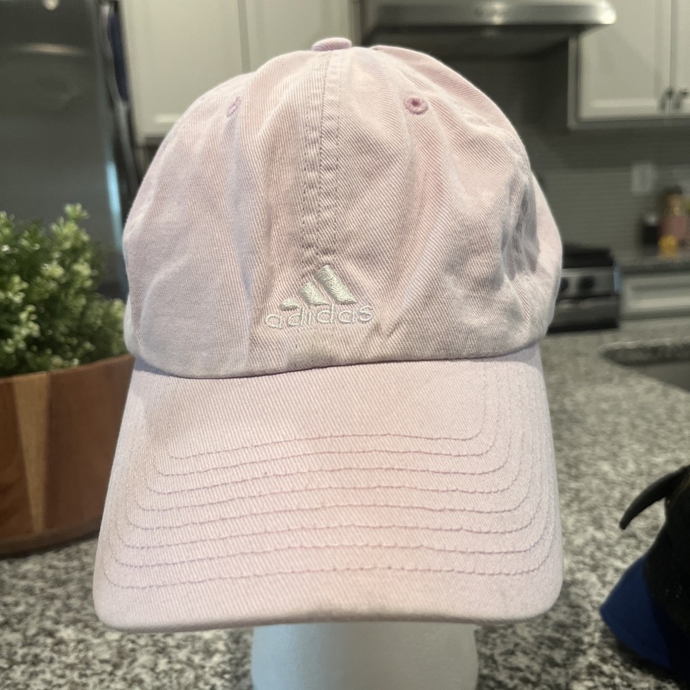 adidas AEROREADY Pink Adjustable Baseball Cap One Size Cotton Canvas Logo